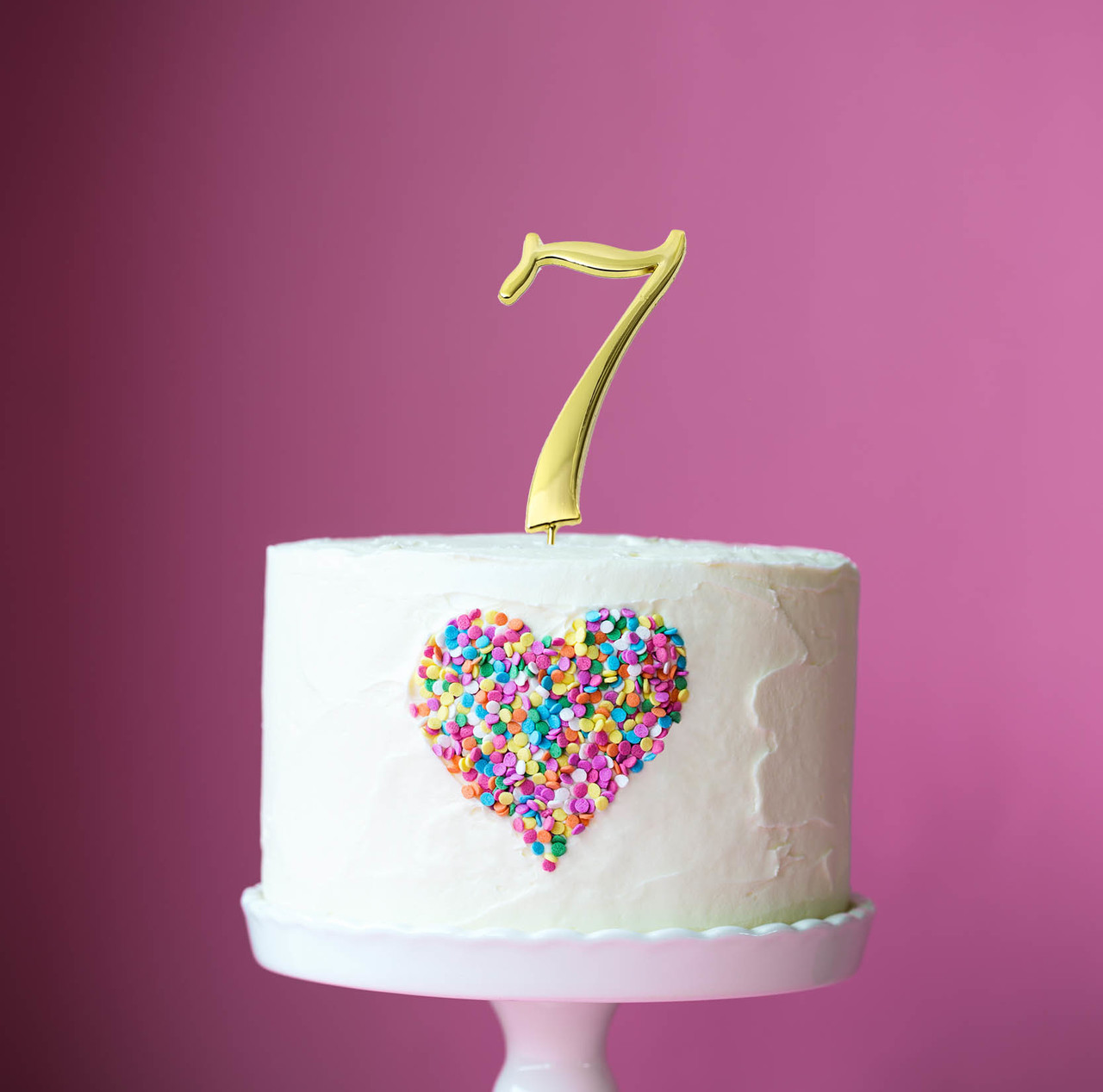 Glitter Number 7 Cake Topper - Miss Biscuit